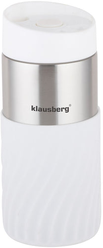 Klausberg Thermal mugs, thermoses and – Insulated mug, white, 300 ml, Klausberg