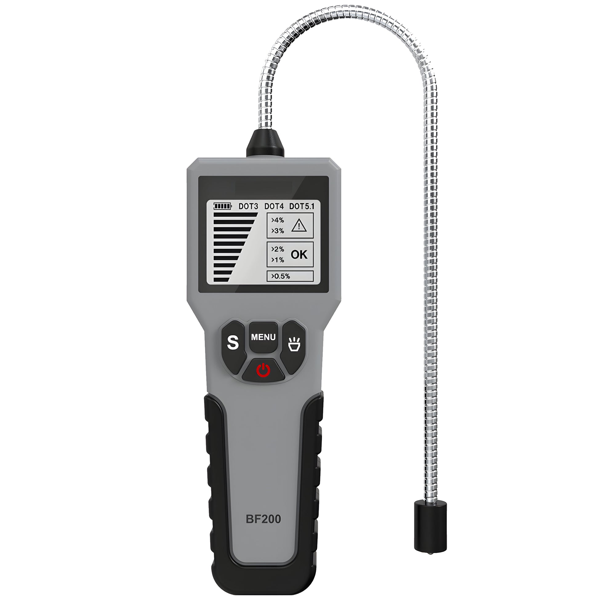 RTO Digital LCD Brake Fluid Tester (DOT 3, 4, 5) with Probe - M097