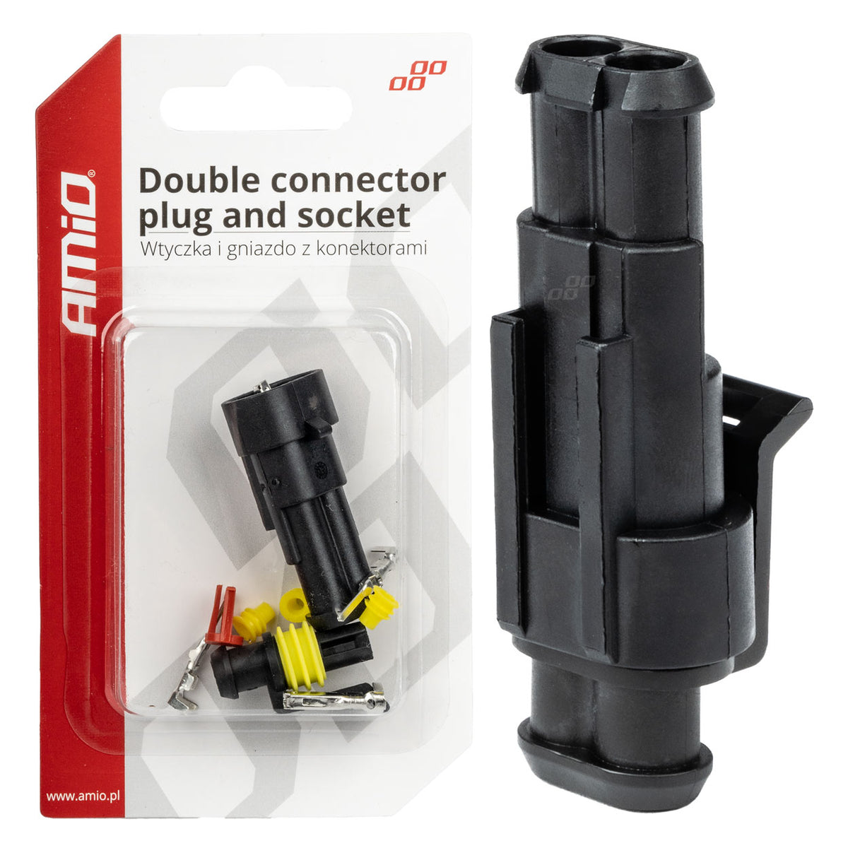 AMiO Connectors – 2-pin hermetically sealed plug connector, model AMIO-03518