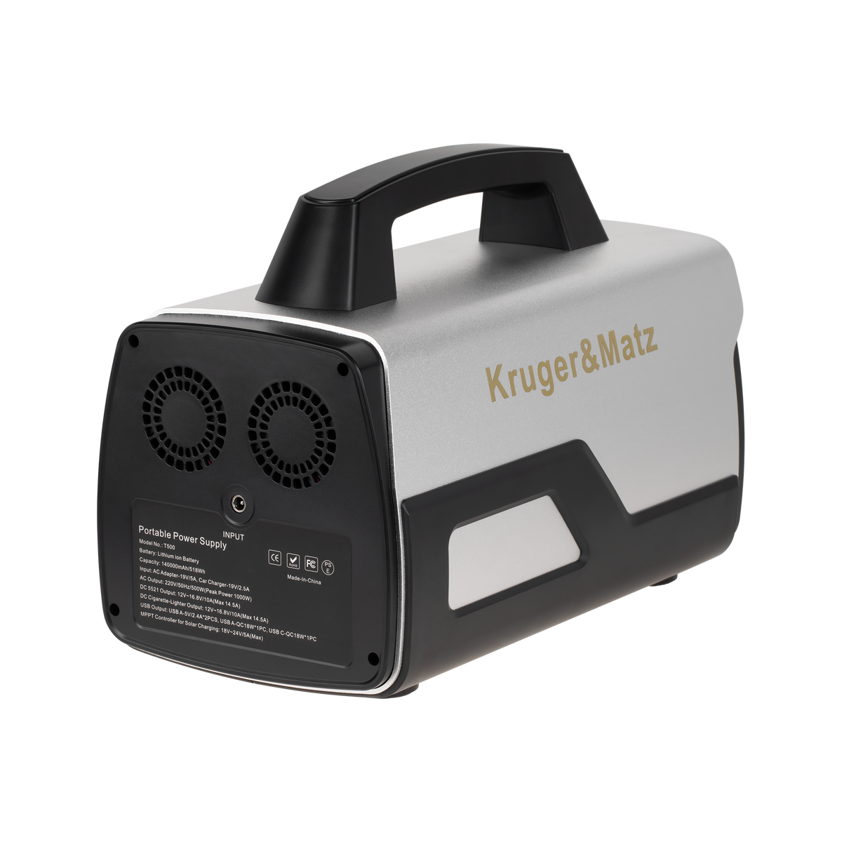 Kruger&Matz Emergency and Portable Power Sources – 500W Portable Power Station – image 2