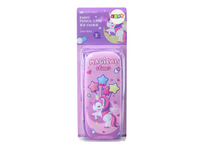 LEAN TOYS Pencil cases – 3D Unicorn Fold-Out Pencil Case, Purple, 23x10x5 cm – image 4