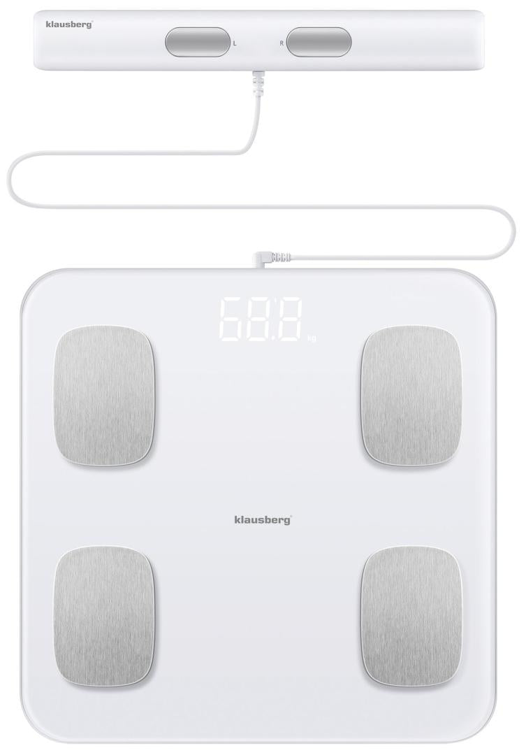 Klausberg Bathroom scale with handle, electronic, white, precise body composition analysis, Klausberg, KB-7853 – image 2