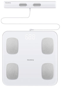 Klausberg Bathroom scale with handle, electronic, white, precise body composition analysis, Klausberg, KB-7853 – image 2