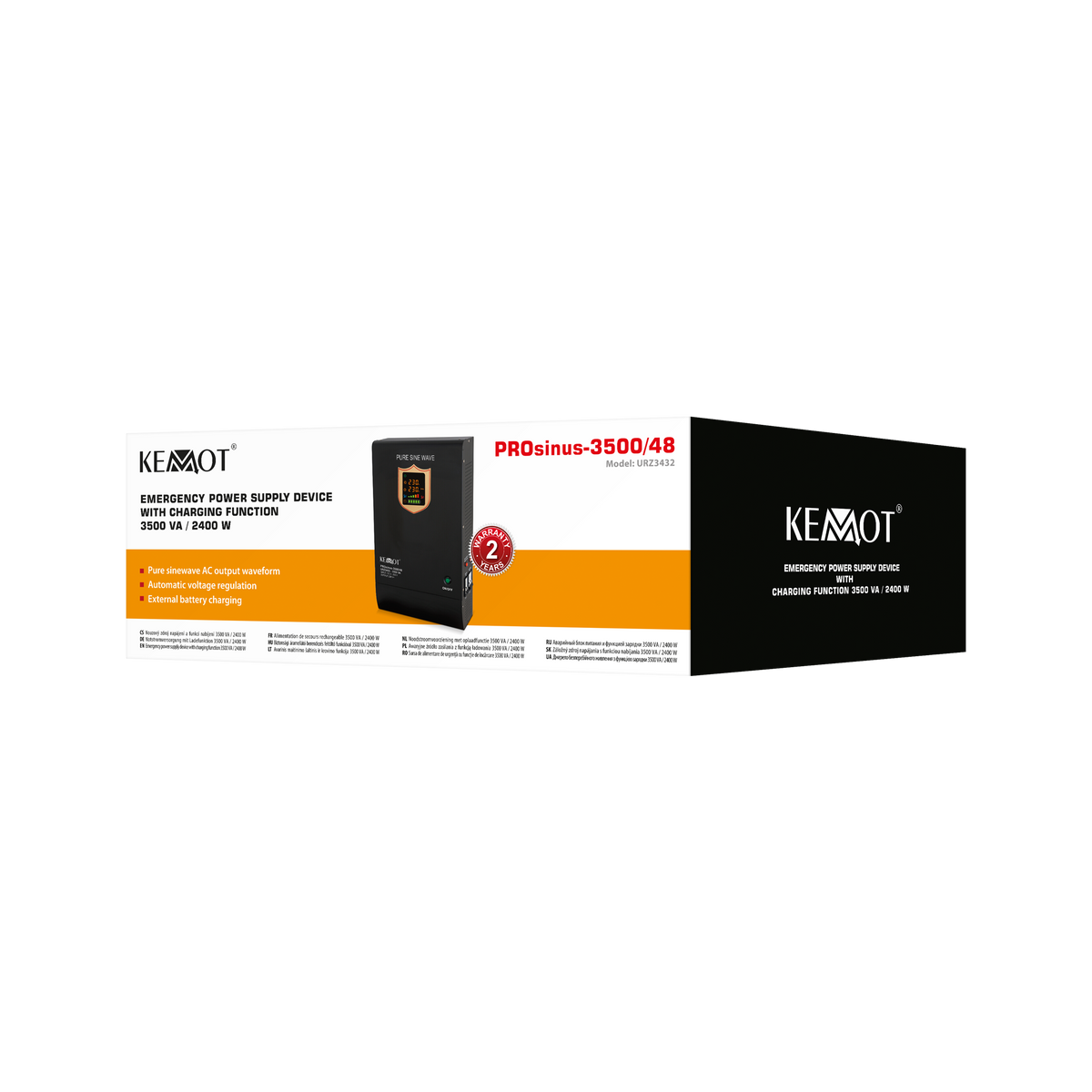 Kemot KEMOT PROsinus-3500/48 Emergency Power Supply—a pure sine wave inverter with a charging function—48V, 230V, 3500VA/2400W—wall-mounted – image 5