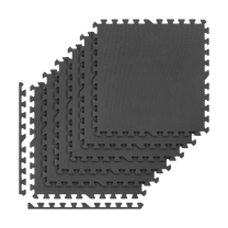 Rebel Protective mat for fitness equipment and gym workouts, 60x60 cm interlocking tiles, set of 6, REBEL ACTIVE – image 2
