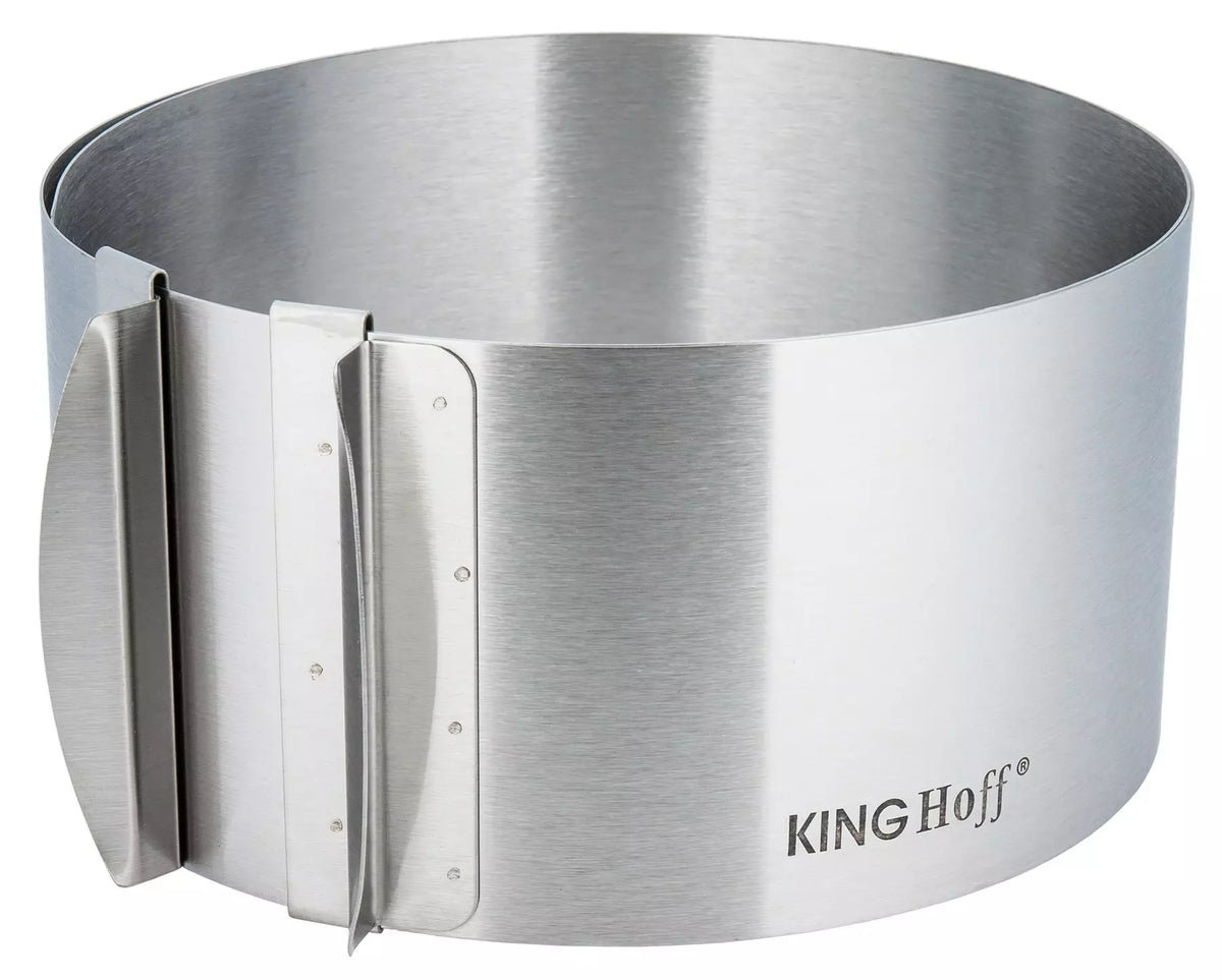 KINGHoff Baking – Adjustable cake ring, steel, 16–30 x 8.5 cm, Kinghoff