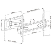 Maclean Maclean TV Mount / Bracket, Universal, Max VESA 600x400, 37-80", 45 kg, Black, MC-723 B – image 2