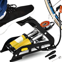 RTO The – Heavy-Duty Black Dual-Piston Foot Pump for Cars and Bikes