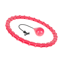Rebel Smart Hula Hop Slimming Hula Hoop with Nubs and 50 cm Weight, Pink, REBEL ACTIVE
