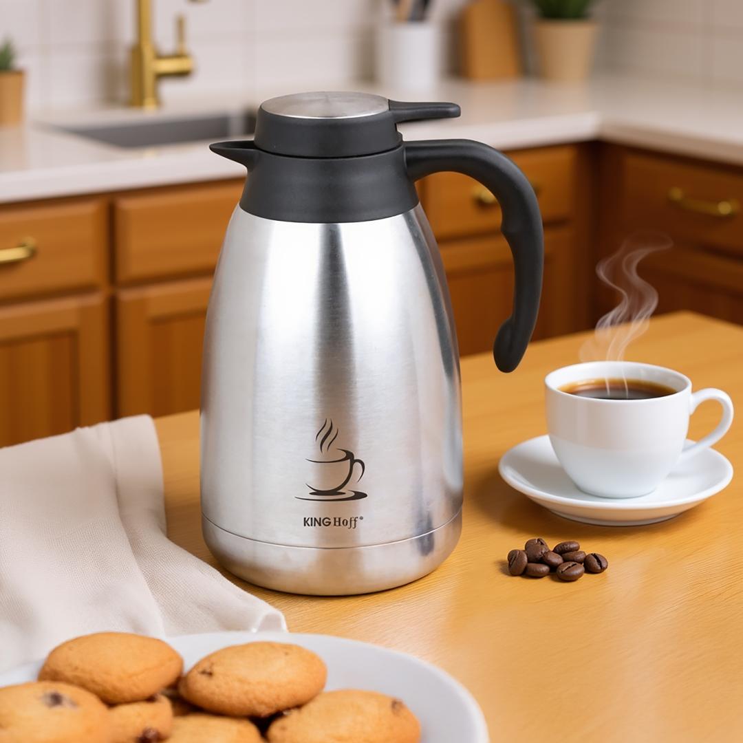 KINGHoff Thermal – Double-walled steel conference thermos jug, 2 L, Kinghoff, KH-1994 – image 3