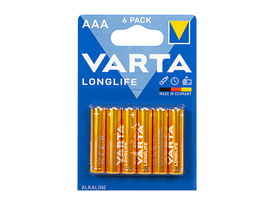 Blow 82-662# AAA 1.5 V LR3 Varta LongLife Alkaline Batteries, 6-Pack