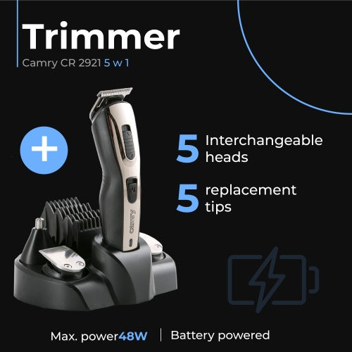 CAMRY Shavers – CR 2921 5-in-1 Trimmer – image 4