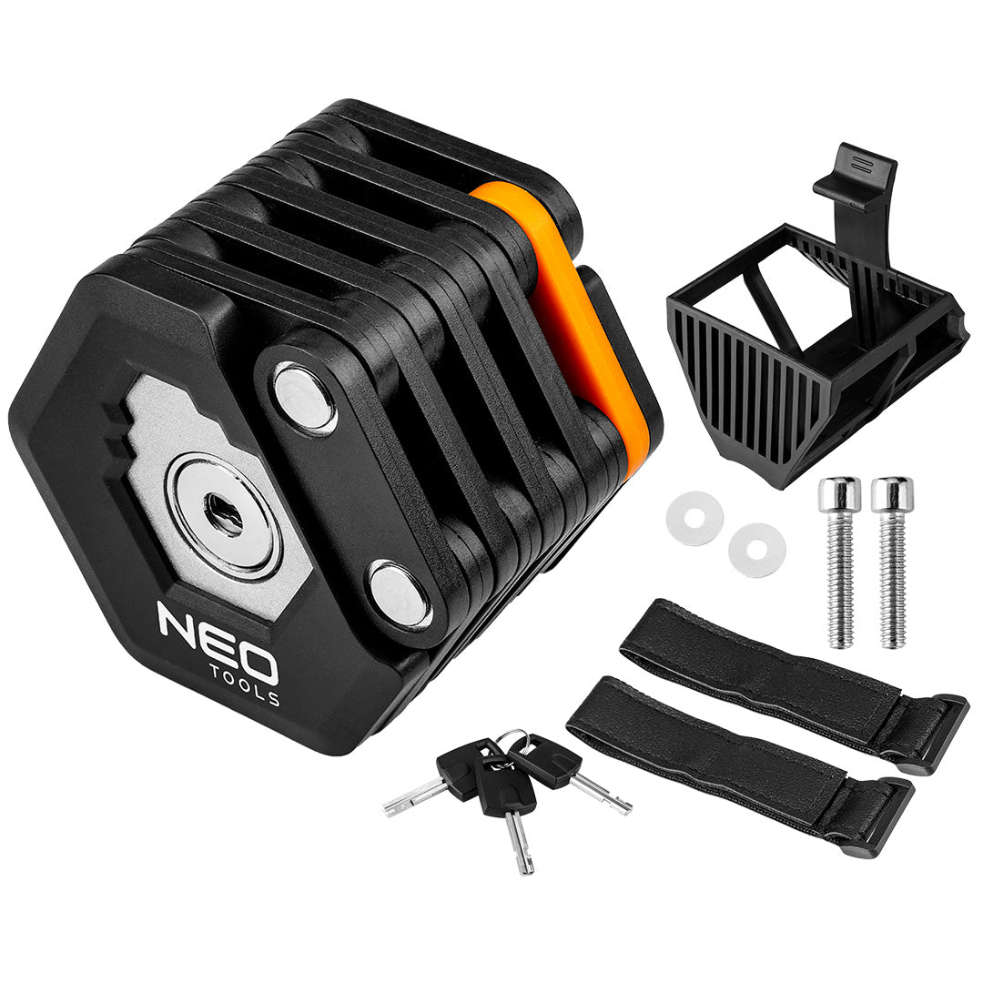 NEO TOOLS Bicycle parts and accessories – Key-operated folding bike lock