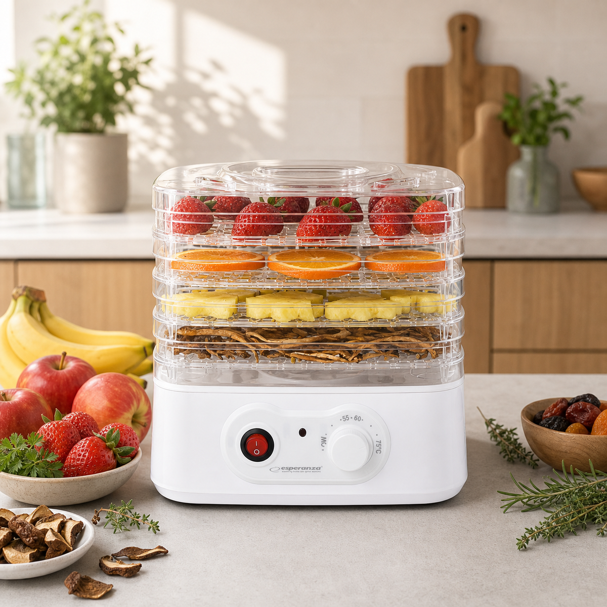 Esperanza EKD004 Esperanza Dehydrator for Mushrooms, Fruits, Vegetables, and Herbs by Appétissant – image 8