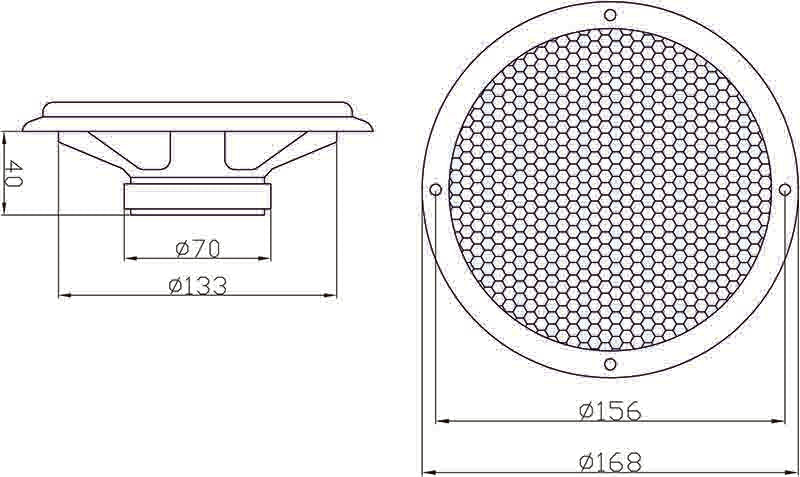 Blow Car Speakers – 30-807# Blow WH-1606 6.5" Speaker, Bus Set – image 3