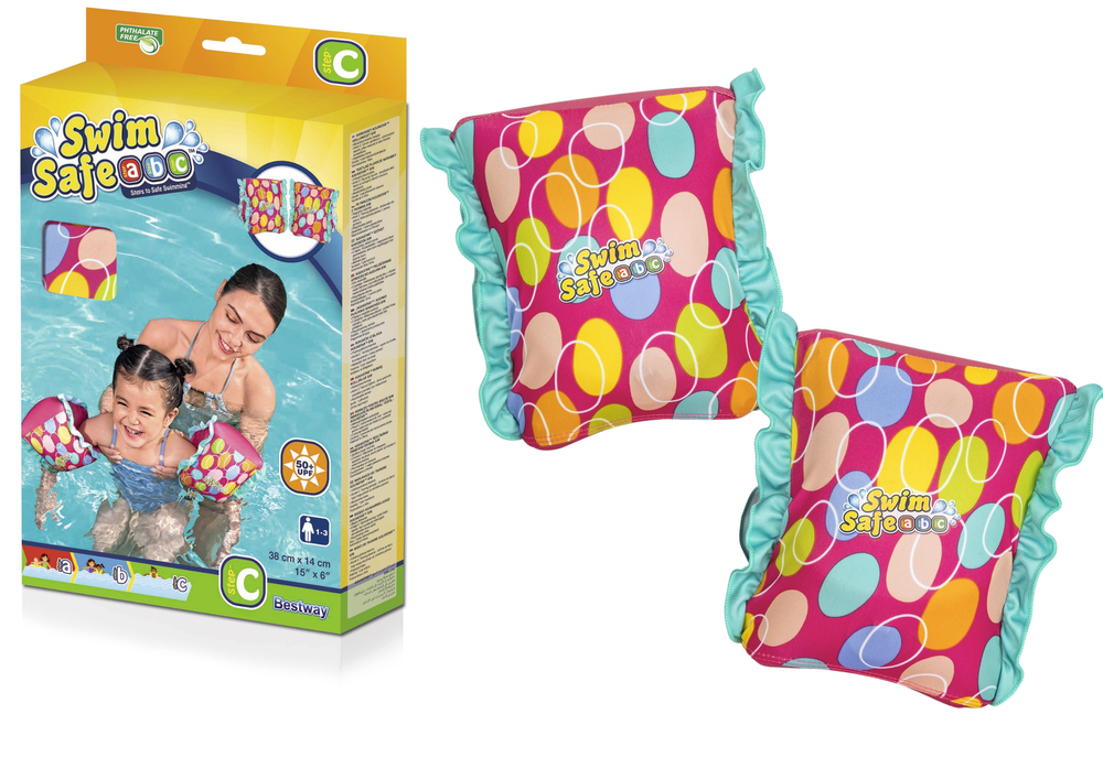 BESTWAY Mattresses, wheels, sleeves – Bestway 32182 Pink Swimming Arm Bands, S/M