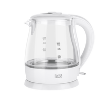 Teesa Electric – TEESA Electric Kettle, Glass, 1630 W, White, 1 L