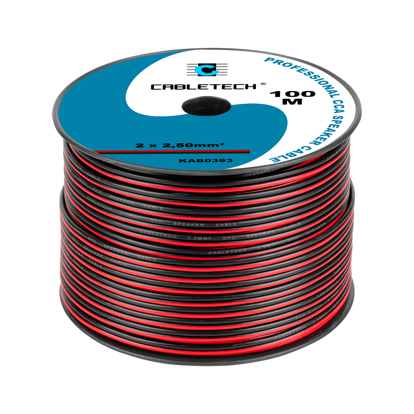 Cabletech Speaker Cables – CCA 2.5mm Speaker Cable, Black and Red