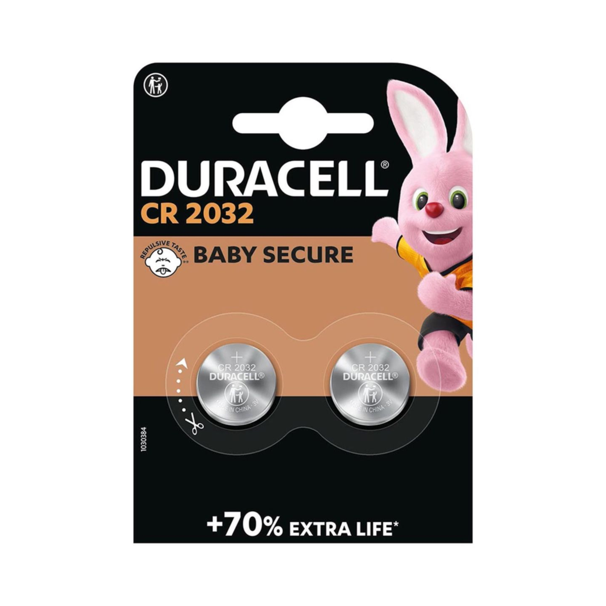LP Alkaline, coin-cell – Duracell DL2032 Lithium Battery, 2 per blister pack