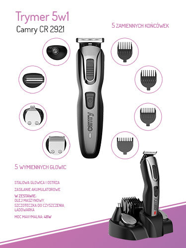 CAMRY Shavers – CR 2921 5-in-1 Trimmer – image 12