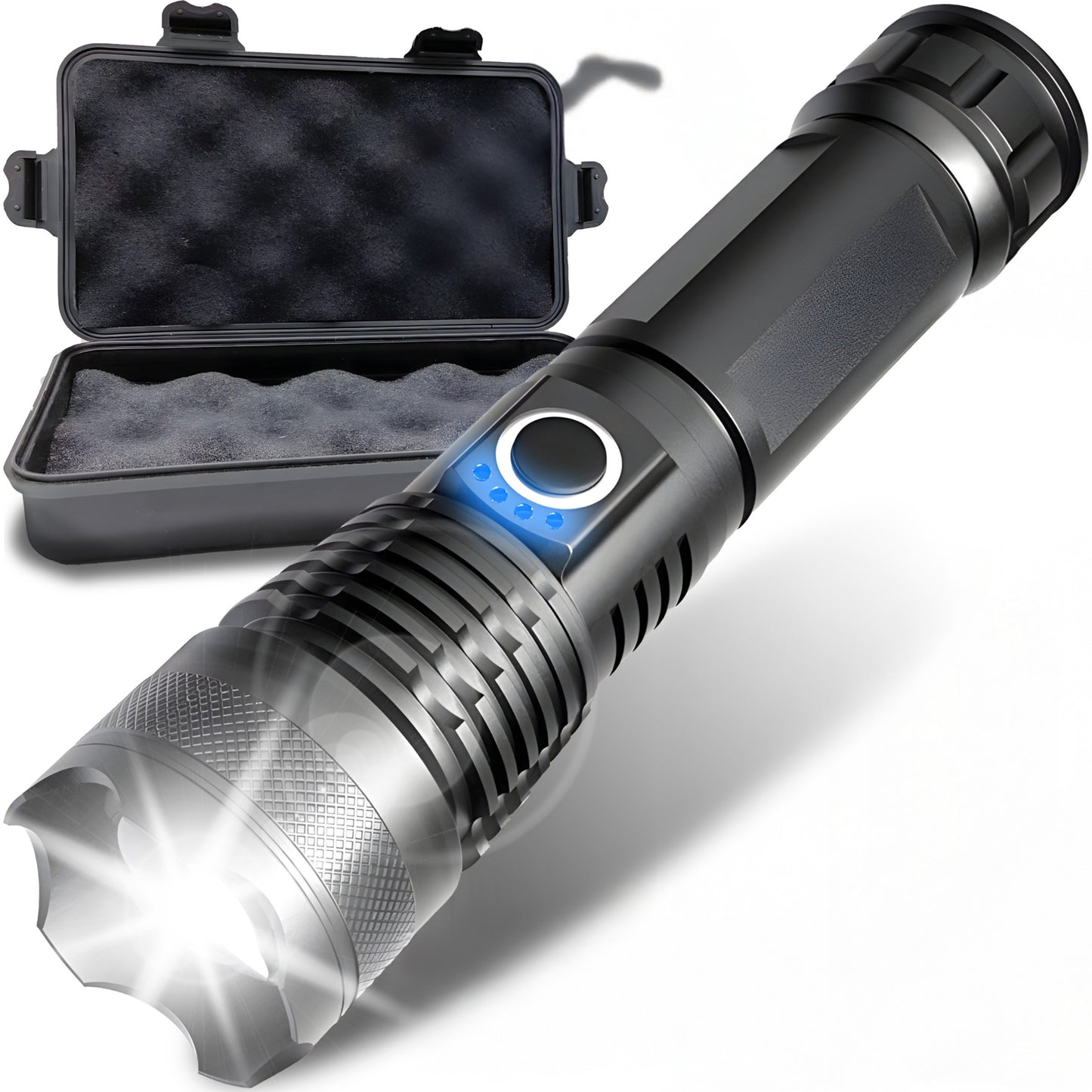 RTO Powerful Cree XHP90 LED Tactical Survival Flashlight with Zoom, Battery-Powered - E953 – image 2