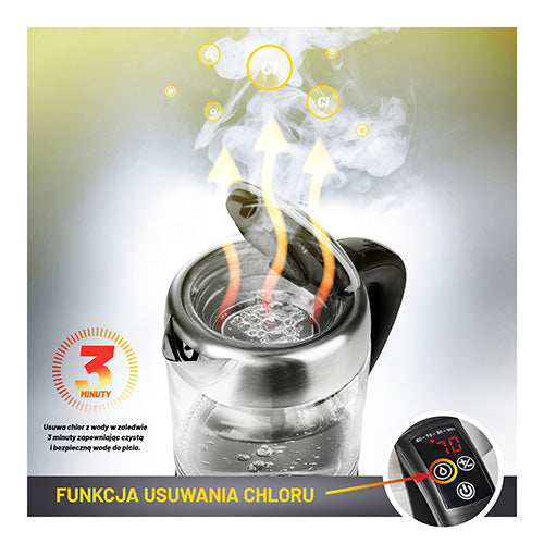 ADLER Electric kettles – AD 1247 1.7-liter glass kettle with temperature control – image 7