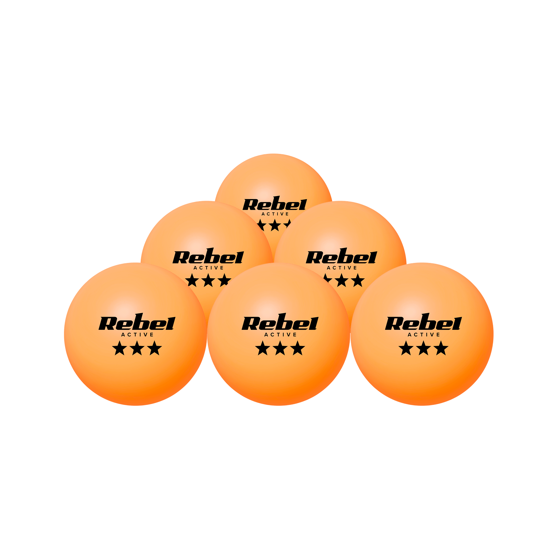 Rebel Table tennis ball set * * *, ABS material, 6 pcs, REBEL ACTIVE