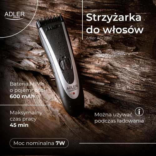 ADLER AD 2818 Hair Clipper | 24 cutting lengths | stainless steel blades | – image 7
