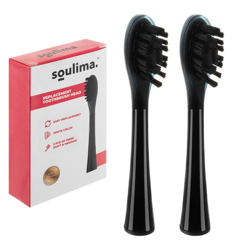 SOULIMA The remaining – Black Toothbrush Heads, 2-Pack, Soulima 26932 – image 16