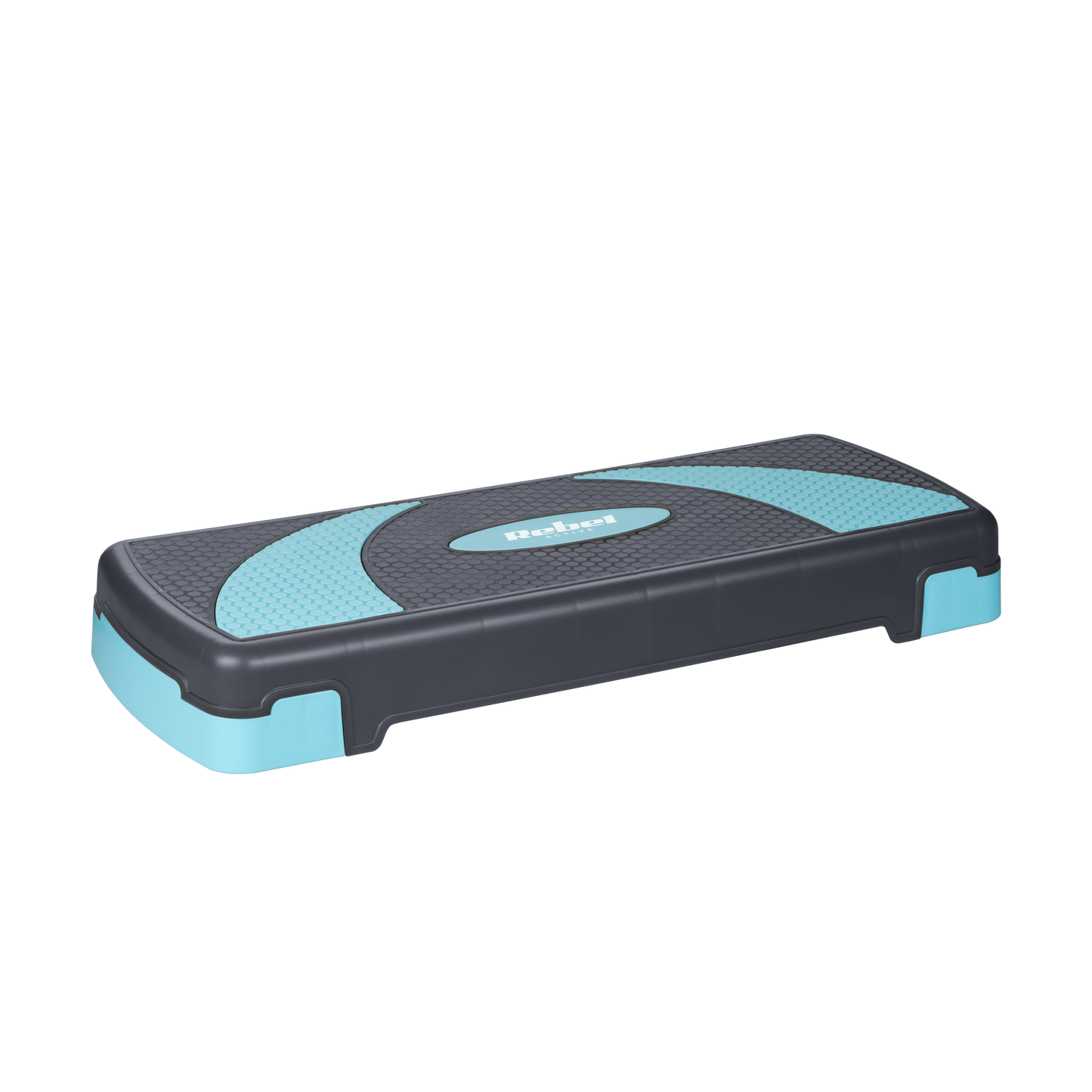 Rebel Aerobics and fitness step, 3 levels, 78 cm, gray-blue, REBEL ACTIVE – image 3