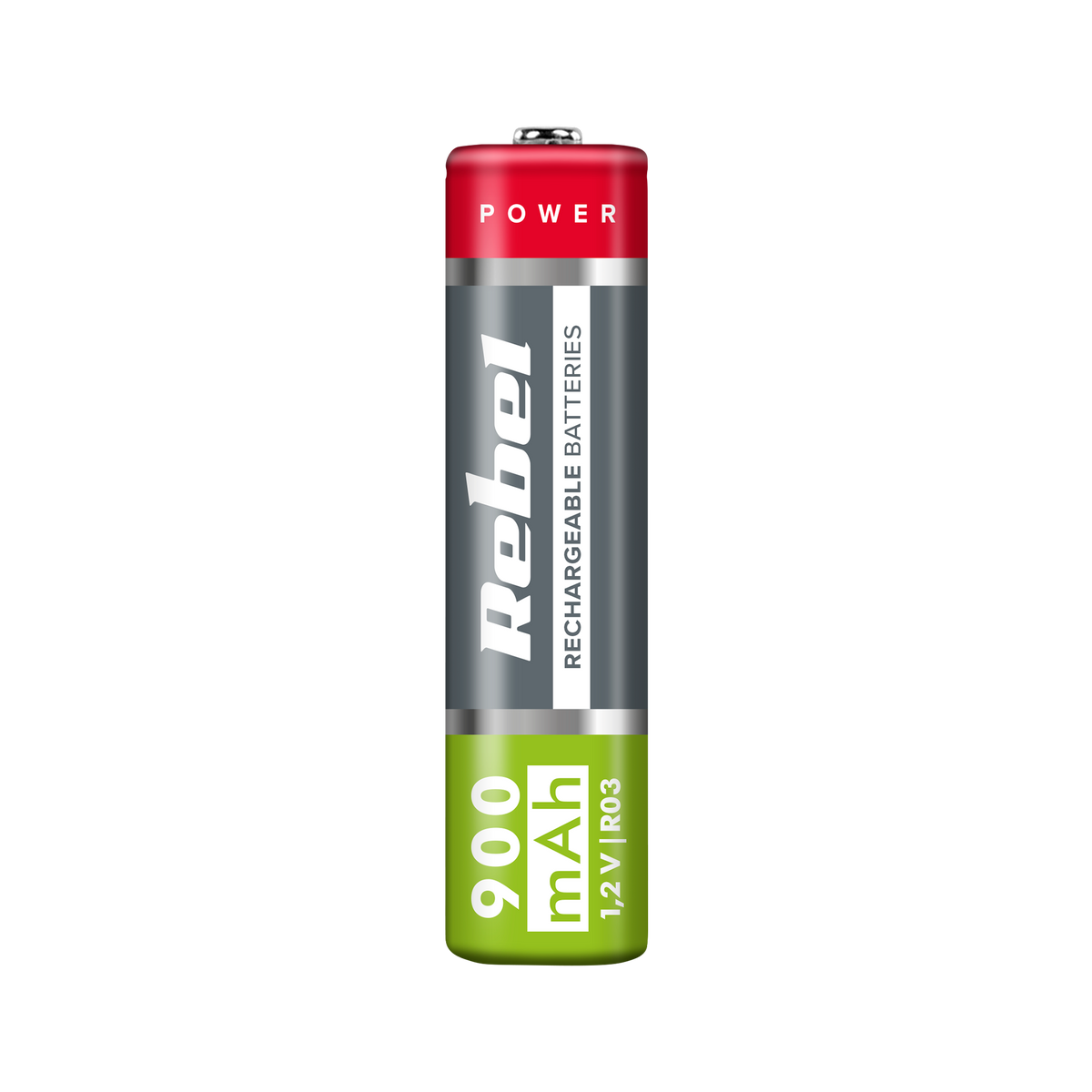 Rebel REBEL AAA Rechargeable Batteries, 900 mAh, Ni-MH, 1.2V, 4 per pack, R3 – image 2