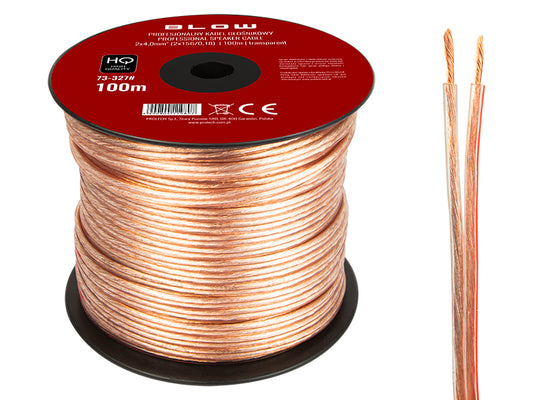 Blow Speaker Cables – 73-327# Speaker wire, 2x4.00 mm, transparent, 100 m
