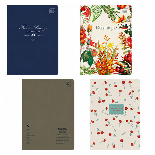 LEAN SCHOOL Stationery – A5 Notebook, Thick Lines, 96 Pages, Assorted Designs, INTERDRUK