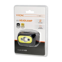 Orno Flashlights, hand – COB LED Headlamp with Motion Sensor, Rechargeable, Black – image 2