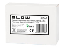 Blow 3666# 12V/1000mA DC 2.1/5.5 (+) Switching Power Supply for Cameras – image 2