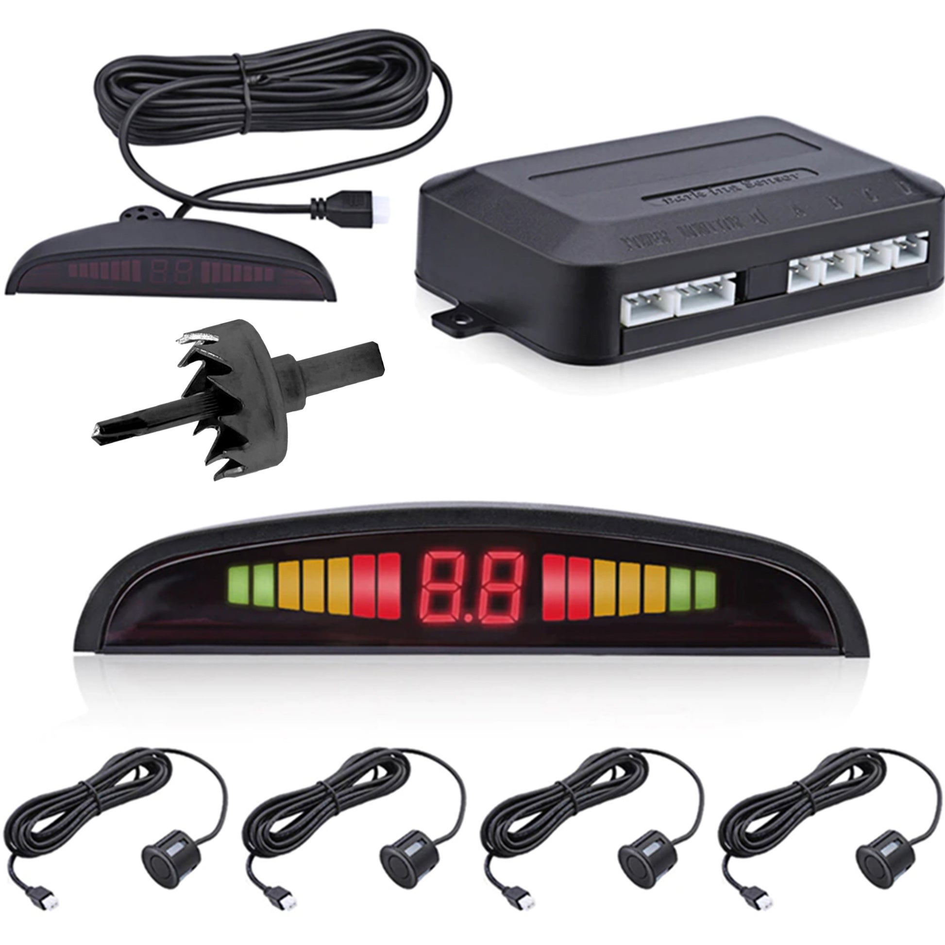 RTO Cosmetics, trunks – 4 LED LCD front and rear parking sensors – image 2