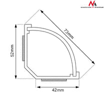 Maclean Maclean Cover Strip, Cable Channel, With Tape, White, 1.5 m, 73 × 42 mm, MCTV-577 – image 7