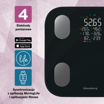 Klausberg Electronic bathroom scale with body composition analyzer, black, Klausberg, KB-7854 – image 13