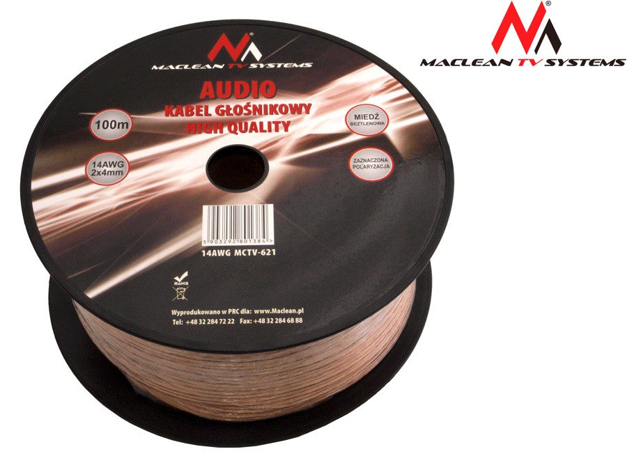 Maclean Speaker Cables – 14 AWG OFC 224 (7×32/0.12) OD 4.0×8.0 mm – image 2