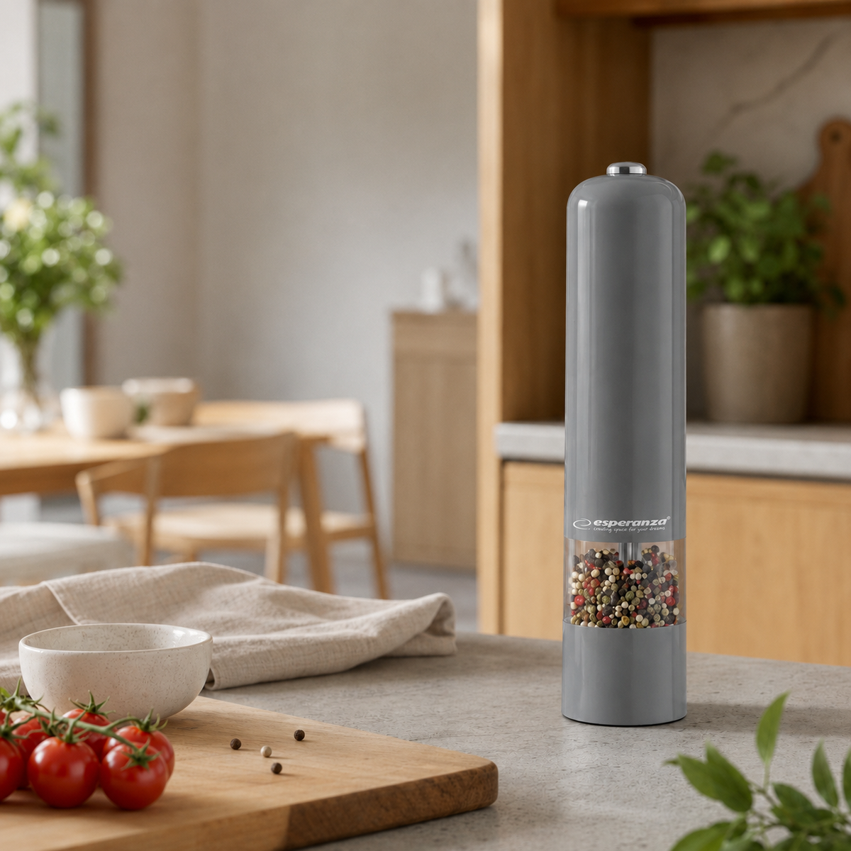 Esperanza Spice Grinders – EKP001E Esperanza Malabar Pepper Mill, Gray – image 4