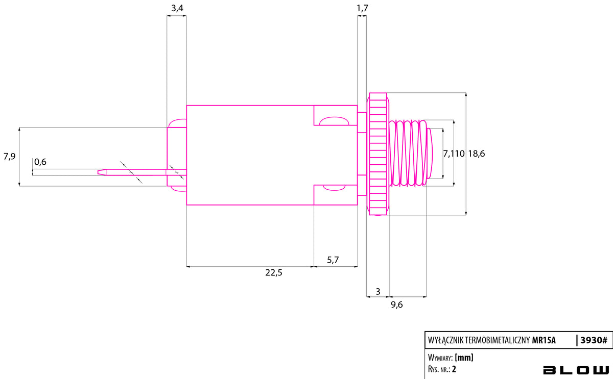 Blow Fuses – 2369# MR1 3A Bimetallic Thermal Circuit Breaker – image 5