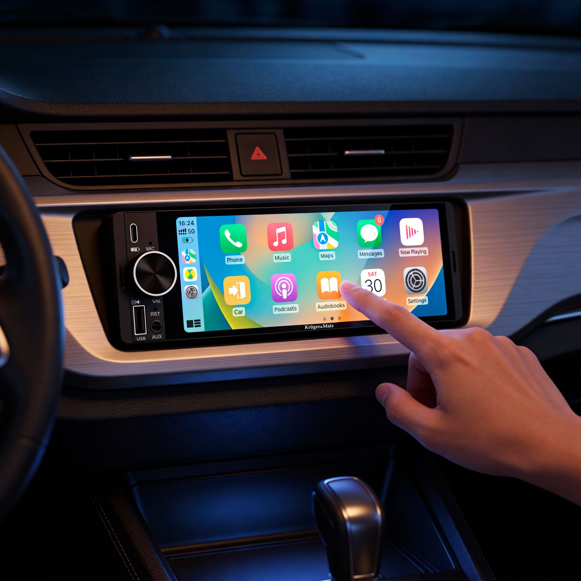 Kruger&Matz Car stereos (CD/MP3/Video/DVD) – Kruger&amp;Matz Car Stereo; KM2016 CarPlay/Android Auto – image 3