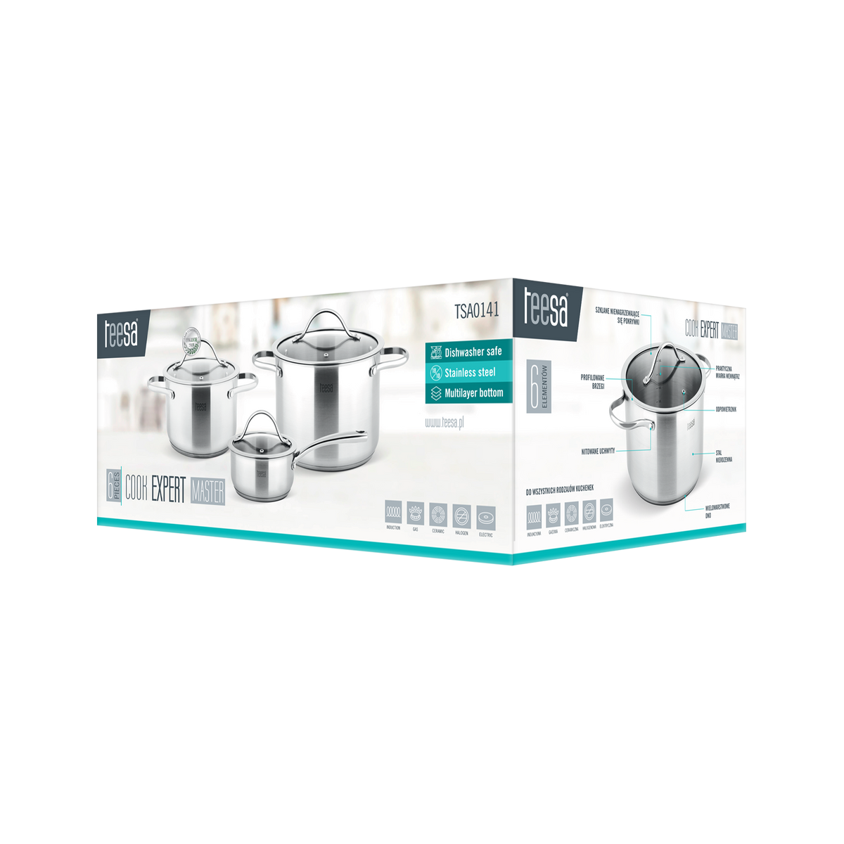Teesa Pots and cookware – TEESA COOK EXPERT MASTER 6-Piece Cookware Set – image 8