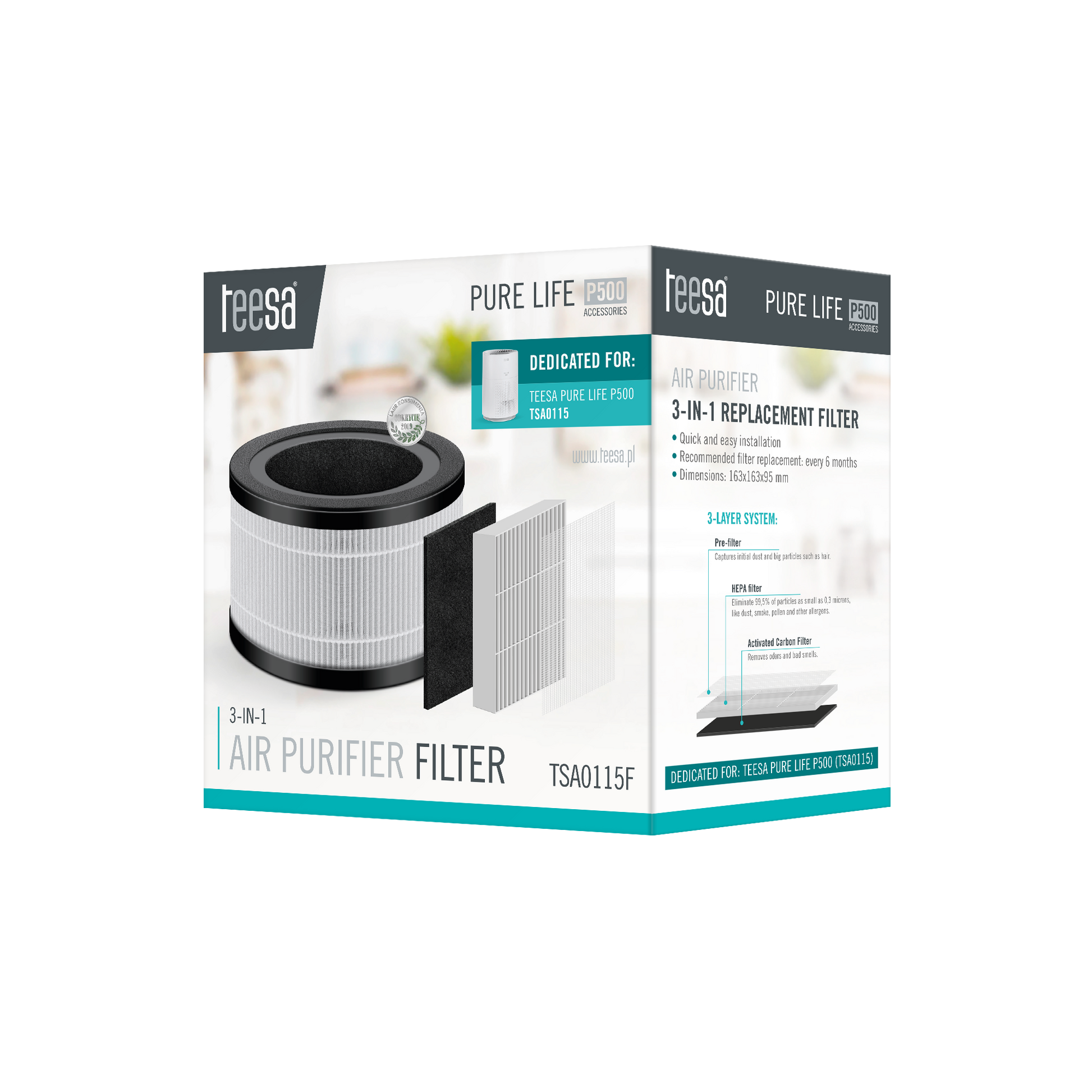 Teesa Accessories – Filter for the TEESA PURE LIFE P500 Air Purifier – image 2