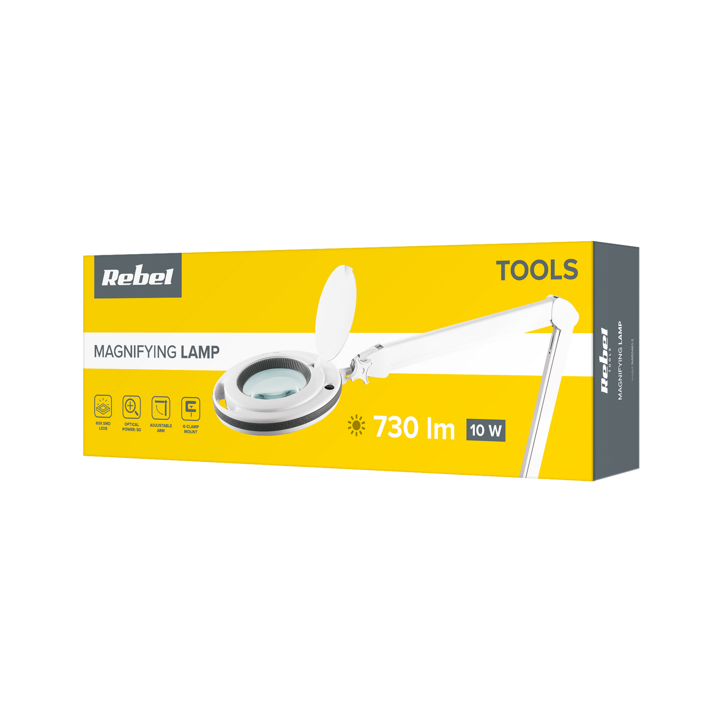 Rebel Rebel 5D 10W, 6500 K Workshop Lamp with Magnifying Glass – image 3