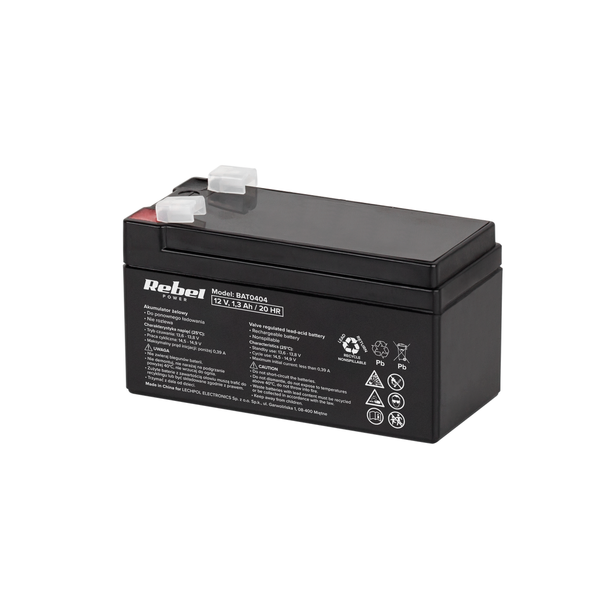Rebel Gel batteries – Rebel 12V 1.3Ah Gel Battery
