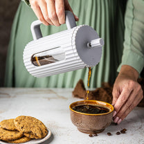 Klausberg Coffee/Tea Infuser with Press, 0.60 L Capacity, Light Gray, kb7748 – image 4