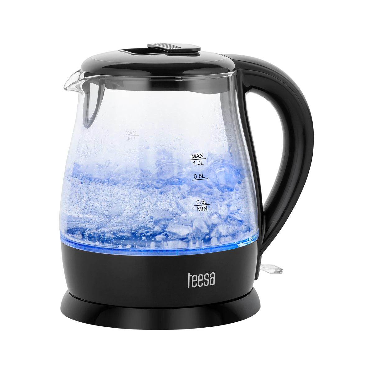 Teesa Electric – TEESA Electric Kettle, Glass, 1630 W, Black, 1 L – image 4
