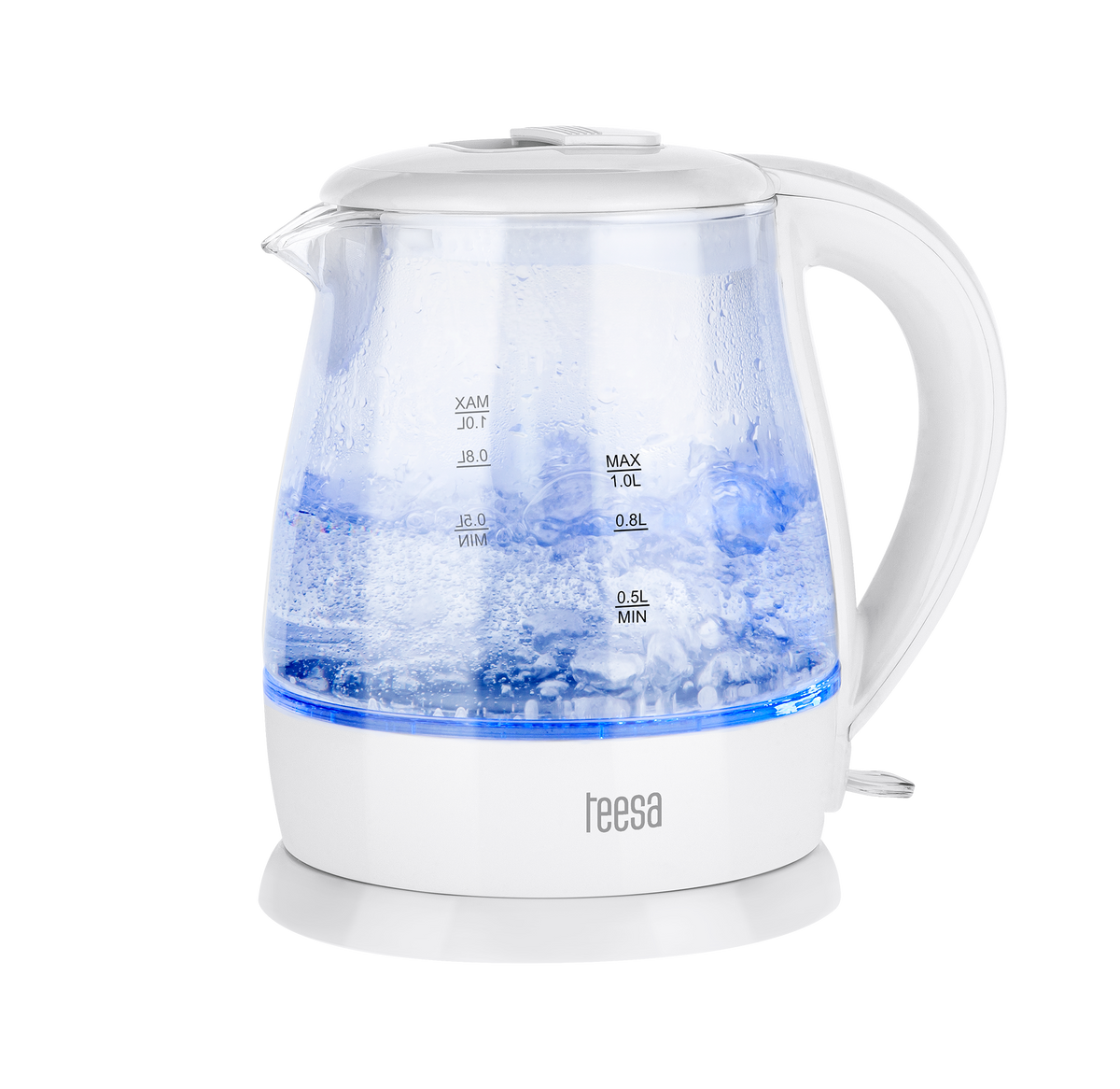 Teesa Electric – TEESA Electric Kettle, Glass, 1630 W, White, 1 L – image 4