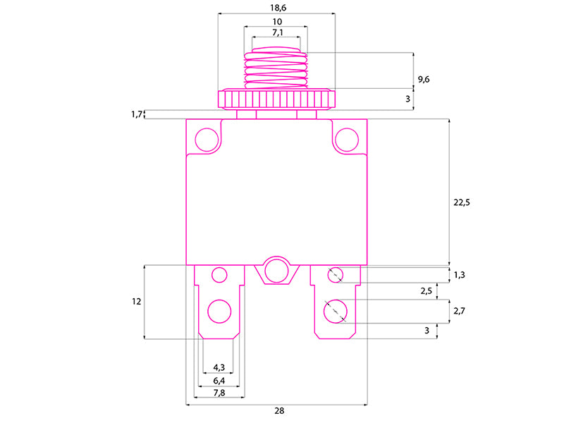 Blow Fuses – 2369# MR1 3A Bimetallic Thermal Circuit Breaker – image 9